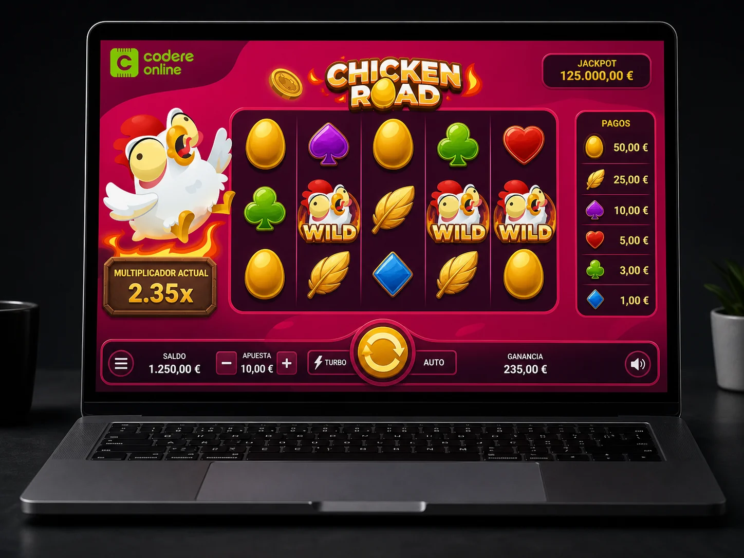 Comparación visual lado a lado de la app nativa Android y la PWA de iOS ejecutando Chicken Road Juego