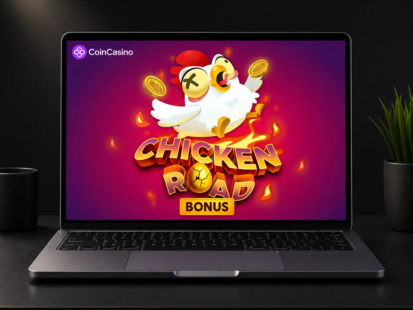 Egymás mellett Android APK és iOS PWA kezdőképernyő ikonok, telefon képernyőn a Chicken Road Játék betöltő nézetével