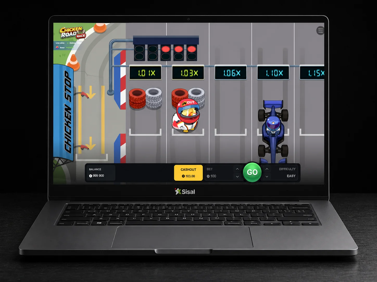 Confronto affiancato tra l'interfaccia app nativa Android e la PWA su iOS che mostrano Chicken Road Gioco